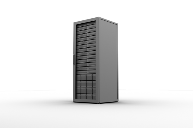 Digital Illustration of Gray Data Server on Transparent Background for Technology Use - Download Free Stock Videos Pikwizard.com