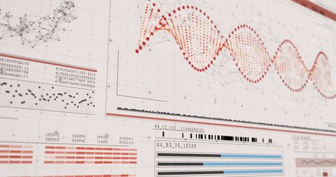 Digital DNA Strand Visualization on Modern Interface Background - Download Free Stock Images Pikwizard.com