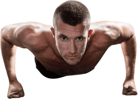 Transparent Fitness Image: Man Performing Push-Ups with Determination - Download Free Stock Videos Pikwizard.com