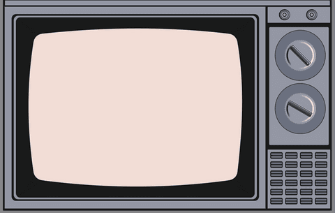 Retro CRT Television with Blank Screen Transparent Background