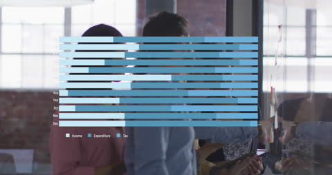 Data Visualization in Modern Office Meeting
