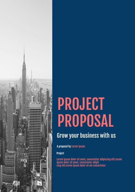 Modern Business Project Proposal Template with Urban Cityscape - Download Free Stock Templates Pikwizard.com