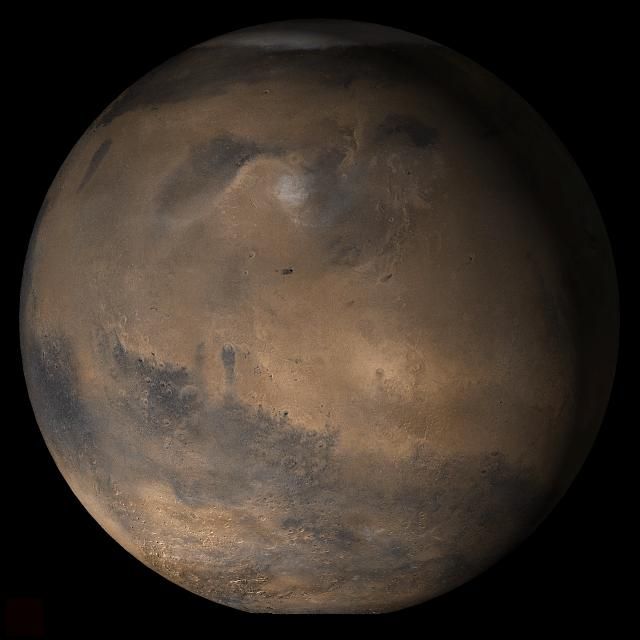 This high-resolution image captures a detailed view of the Martian surface, featuring the regions of Elysium and Mare Cimmerium. Perfect for use in space documentaries, educational materials about planetary science, and as a visual asset in articles and presentations discussing Mars and its geographical features.