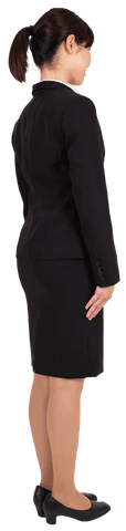 Transparent Background of Asian Businesswoman in Professional Attire