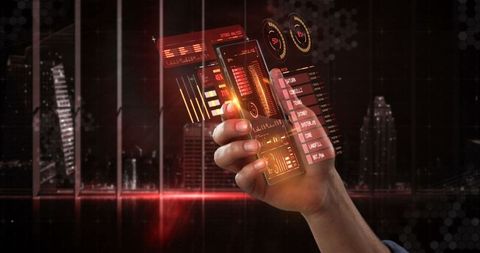 futuristic hand gesture interacting with virtual digital interface - Download Free Stock Images Pikwizard.com