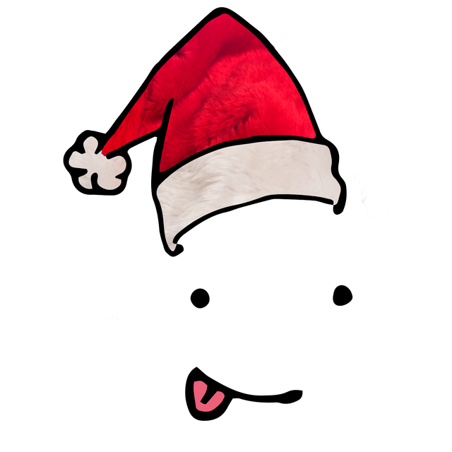 Smiling Happy Face in Christmas Hat on Transparent Background - Download Free Stock Videos Pikwizard.com