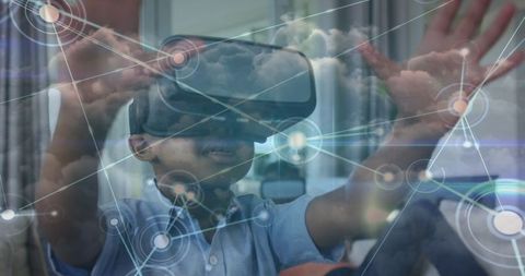 Tech-Savvy Child Exploring Virtual World with VR Headset - Download Free Stock Images Pikwizard.com