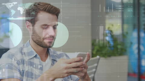 Modern Professional Analyzing Data on Smartphone