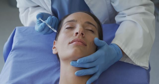 Woman Receiving Botox Injection at Clinic - Download Free Stock Images Pikwizard.com