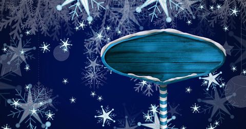 Winter Wonderland Christmas Tag with Snowflakes