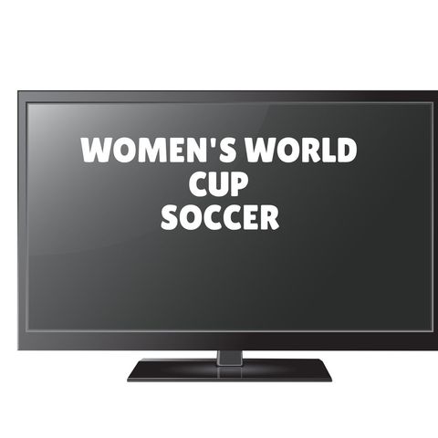 television screen displaying women's world cup excitement - Download Free Stock Templates Pikwizard.com