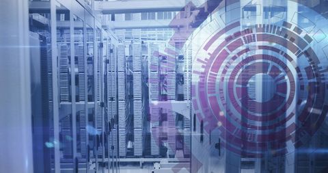 Futuristic Data Processing Network with Digital Interface - Download Free Stock Images Pikwizard.com