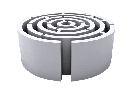 transparent circular labyrinth with open entrance - Download Free Stock Videos Pikwizard.com