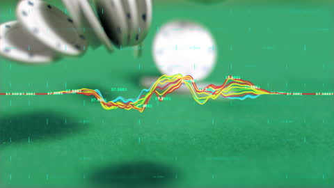 Financial Data Animation with Gambling Chips and Graph