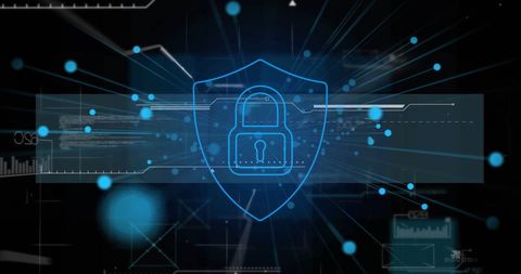 Cybersecurity and Data Protection Concept with Digital Shield - Download Free Stock Images Pikwizard.com