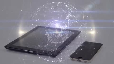 Digital Network Connections Over Tablet and Smartphone