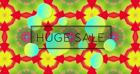 Colorful kaleidoscopic huge sale promotion design