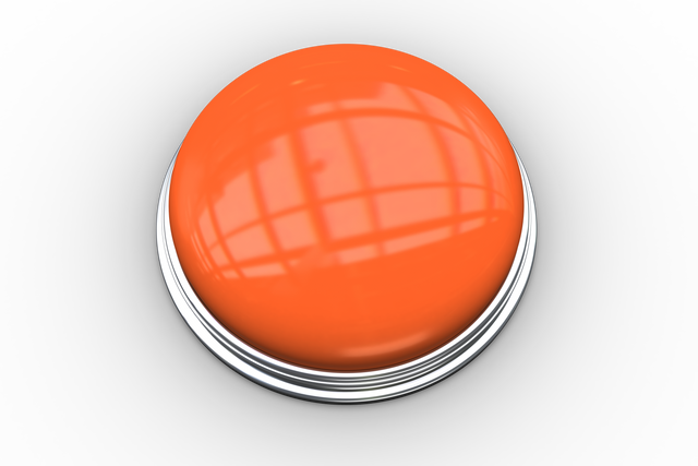 Orange Button with Silver Frame Isolated on Transparent Background - Download Free Stock Videos Pikwizard.com