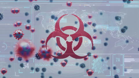 Digital Representation of Covid-19 Pandemic with Biohazard Symbol