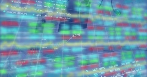 Data Visualization of Financial Dashboard Heatmap with Tickers