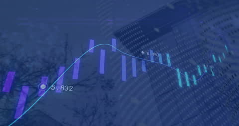 Digital Interface Concept with Business Finance Data Visual