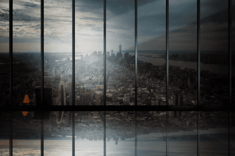 transparent city skyscrapers overlooking urban landscape illustration - Download Free Stock Videos Pikwizard.com