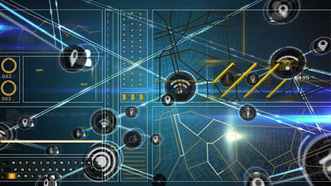 Innovative Futuristic Digital Network Interface Design Concept