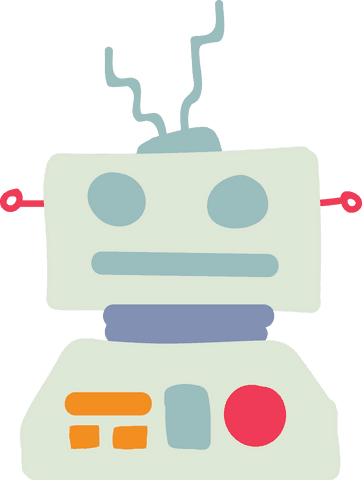 playful green robot illustration on transparent background - Download Free Stock Videos Pikwizard.com
