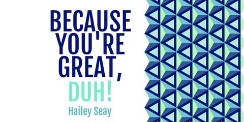 Celebrating personal greatness, the bold text against a geometric pattern exudes confidence and affirmation. Ideal for appreciation posts, the template can also be repurposed for motivational banners or personal branding.