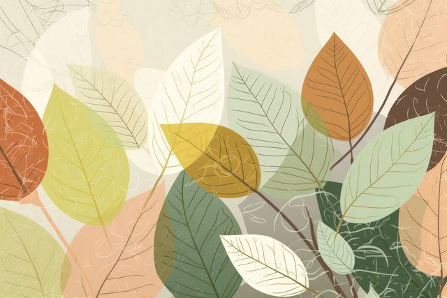 Colorful Abstract Leaves Pattern in Pastel Shades - Download Free Stock Photos Pikwizard.com