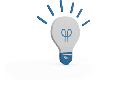 Transparent conceptual lightbulb for bright ideas and innovation