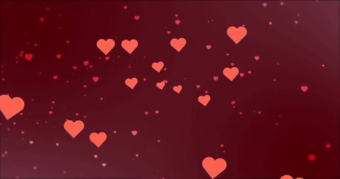floating red hearts on dark red background - Download Free Stock Images Pikwizard.com