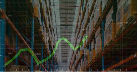 warehouse inventory management and financial growth data - Download Free Stock Images Pikwizard.com