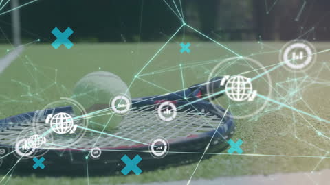 Futuristic Tennis Technology and Data Concept