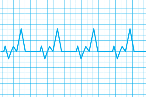 Digital Heartbeat Blue Pulse Line on Transparent Background