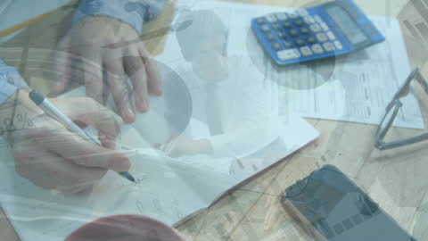 Analytics Concept with Writing and Graph Visualization