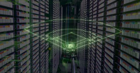 digital baseball field overlay on modern data center - Download Free Stock Images Pikwizard.com