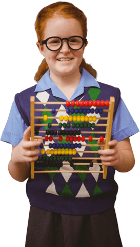 Caucasian Schoolgirl with Abacus Transparent Background - Download Free Stock Videos Pikwizard.com