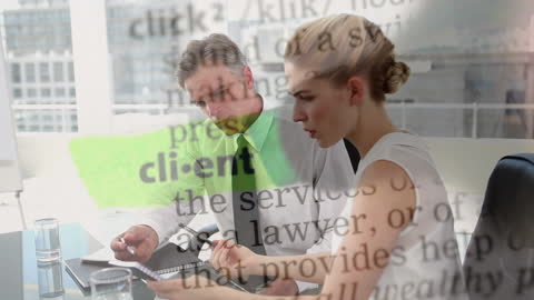 Professionals Discussing Business Plan with Focused Projection