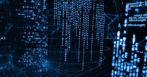 digital matrix with flowing data streams and networks - Download Free Stock Images Pikwizard.com