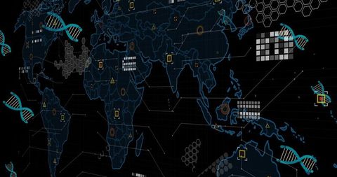 Global Digital Genetics and Data Visualization - Download Free Stock Images Pikwizard.com