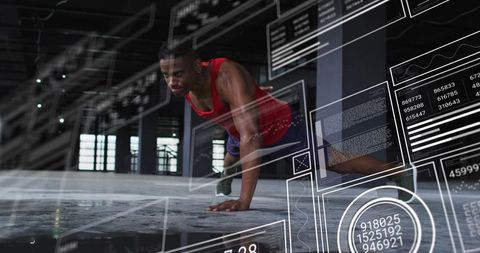 Dynamic fitness with ar technology in urban warehouse