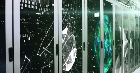 Advanced Data Center with Futuristic Digital Interface - Download Free Stock Images Pikwizard.com