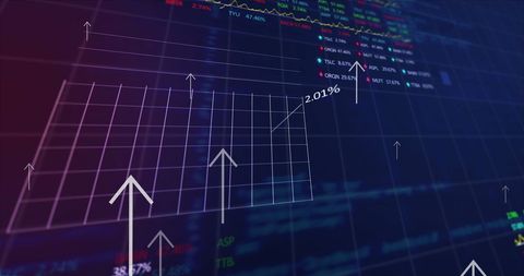Financial Data Analytics with Upward Growth Arrows - Download Free Stock Images Pikwizard.com