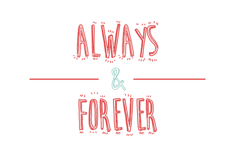 Always and Forever Romantic Text on Transparent Background - Download Free Stock Videos Pikwizard.com