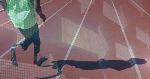 Abstract Concept Disabled Male Athlete on Racing Track - Download Free Stock Images Pikwizard.com