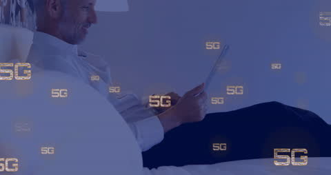 Businessman Exploring Digital Connections with 5G Technology Concept