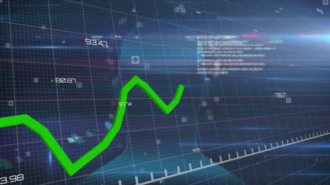 Futuristic Data Chart with Processing Interface