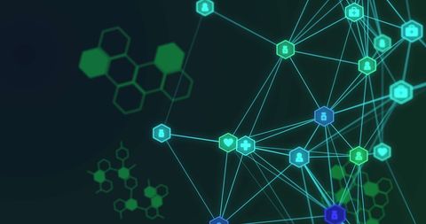 Futuristic Health Technology Network with Data Connections - Download Free Stock Images Pikwizard.com