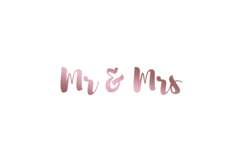 Elegant Mr and Mrs Rose Gold Transparent Vector - Download Free Stock Videos Pikwizard.com